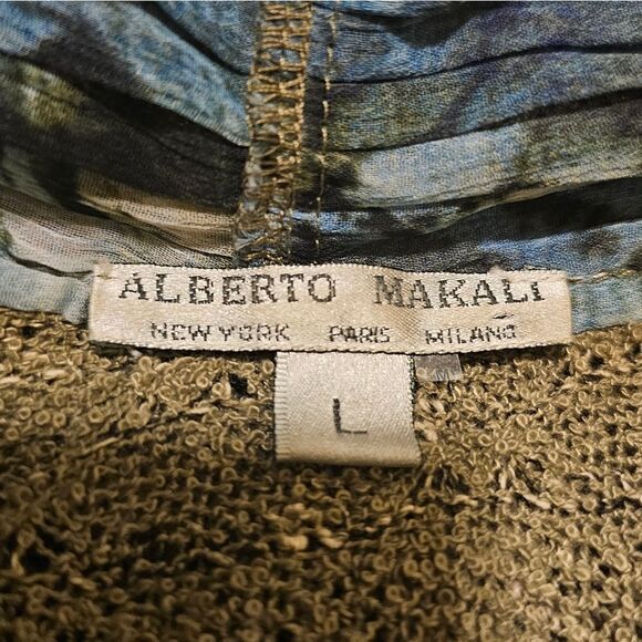 ALBERTO MAKALI Scarf Shawl Sweater Cardigan - Size Large - Picture 8 of 9